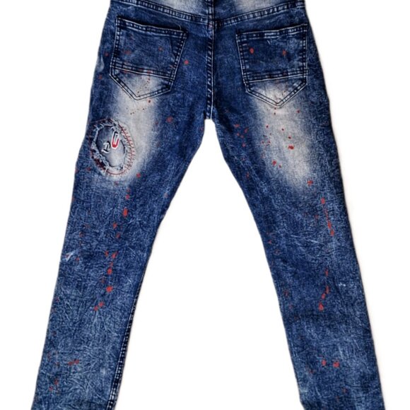 Parish Nation Girl’s Size 12 Patched Distressed Y2K Jeans - Picture 3 of 4